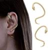 Women's Snake Stud Earrings Gold Silver Snake Ear Cuff Pierced Snake Earrings
