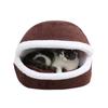 Cozy Cat & Small Dog Bed: Semi-Enclosed Hamburger Style for All Seasons