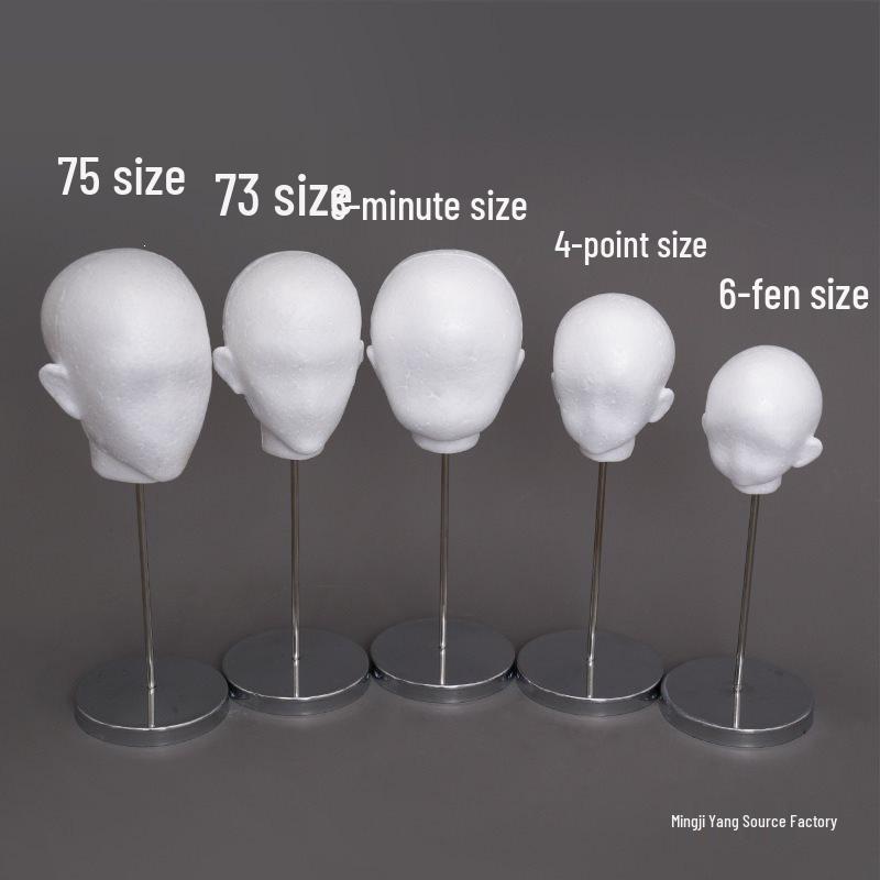 Handmade Doll Stand & Wig Display with Separate Styrofoam Base & Foam Particles