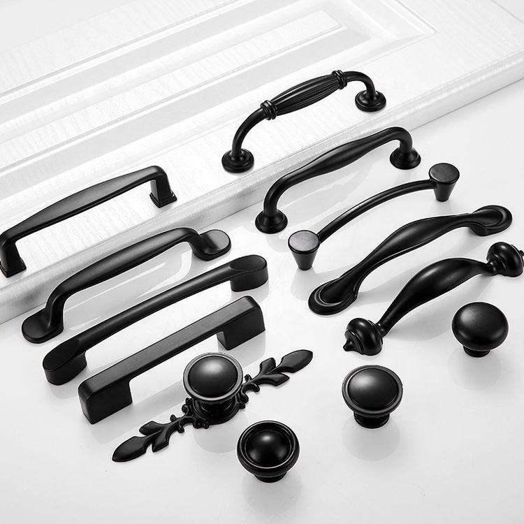 Black Handle American Style Modern Pull Antique Handles and Knobs Drawer Furniture Kitchen Cabinet