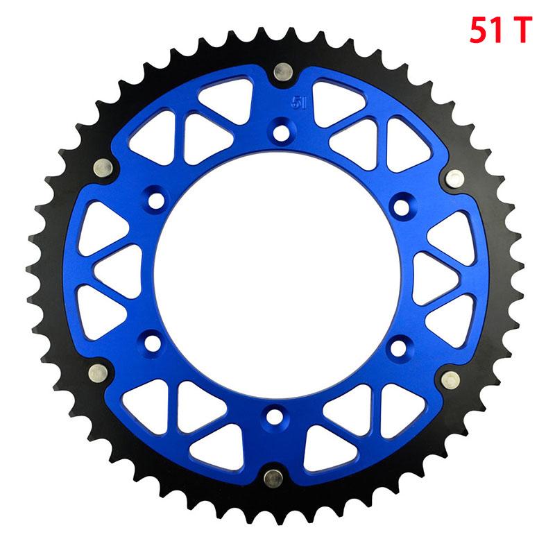 Motorcycle 520 45T 46T 47T 48T 49T 51T 52T Rear Sprocket For YAMAHA TTR230 YZ450R YZ250 YZ125 WR450F WR400 WR426 WR125P WR250R