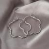 Classic Large Hoop Earrings for Women - 925 Sterling Silver Simple Hoops, Cool & Versatile Style.