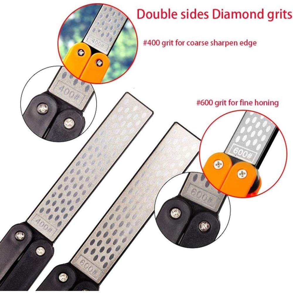 1 Pack Double Sided Whetstone 600 Grit Portable Handheld Double Sided Knife Sharpener for Pocket Folding Knife Sharpening Stone