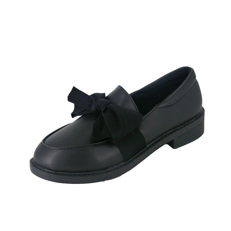 

Мода Мода Универсальная Женская Обувь Весна Новые Круглые Туфли на Плоской Подошве Противоскользящие Британский Стиль Женская Кожаная Обувь Мягкая Подошва Женская Повседневная Обувь 35