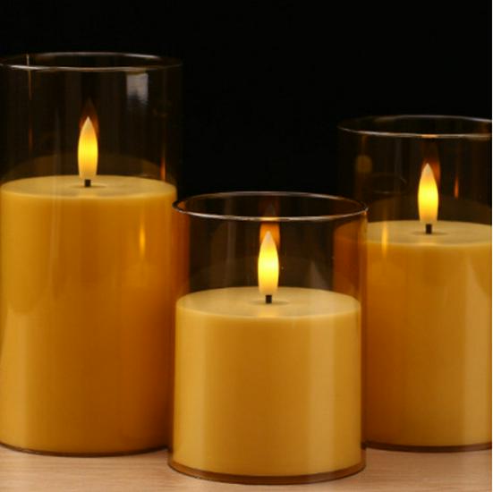 LED Remote Control Candle Light with Plastic Cover for Weddings, Bars, and Birthdays