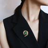 Dekorative Reversnadel aus Zinklegierung, Drehbarer Imitationskristall-Reversabzeichen, Brosche Vielseitiges Accessoire für Pullover Kragen Hüte Taschen Mäntel Schals