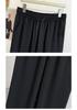 2025 Women's Plus Size High Waist Slimming Straight-Leg Floor-Length Casual Suit Pants