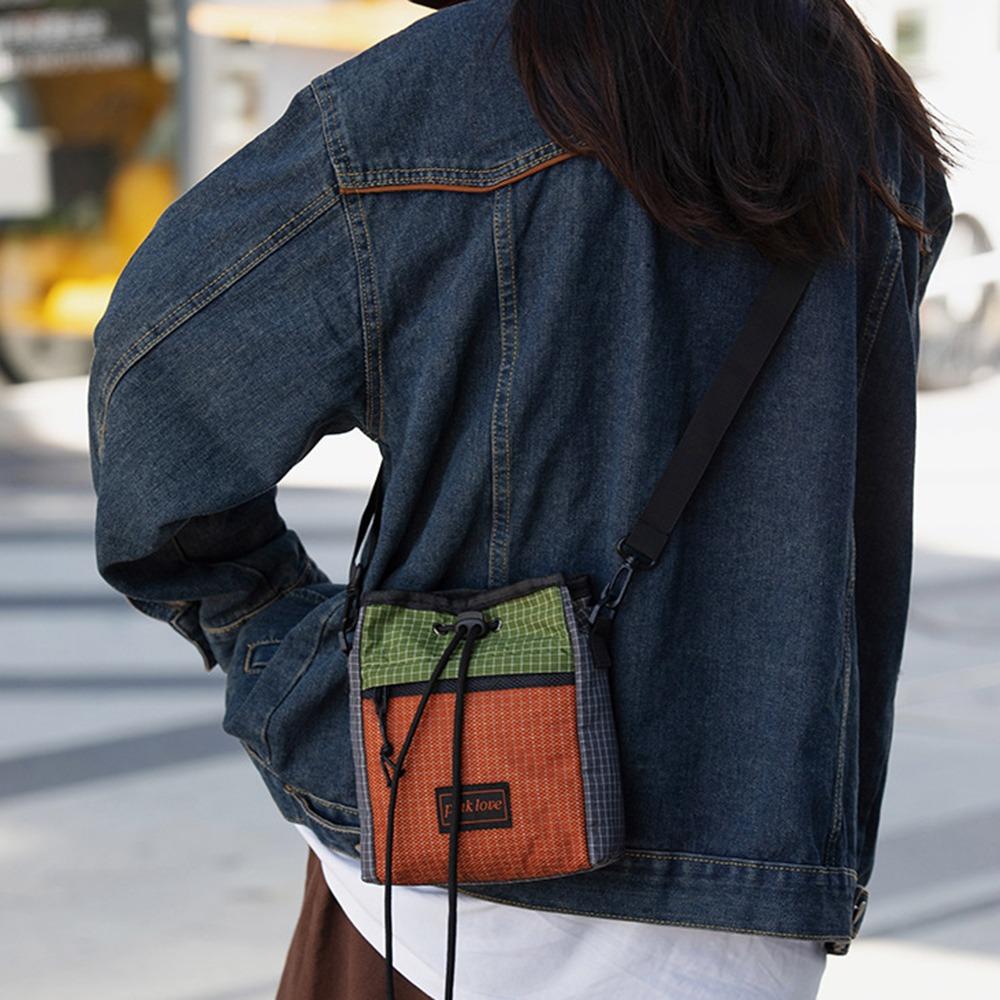 Sports Crossbody Phone Pouch Korean Style Patchwork Square Bag Casual Nylon Shoulder Bag Man