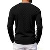 Men's Round Neck Checkered Long Sleeve Loose Casual Top