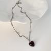 Colorful Butterfly Rabbit Collar Chain Cute Heart Pendant Necklace for Girls Sweet Heart Clavicle Chain Jewelry Women
