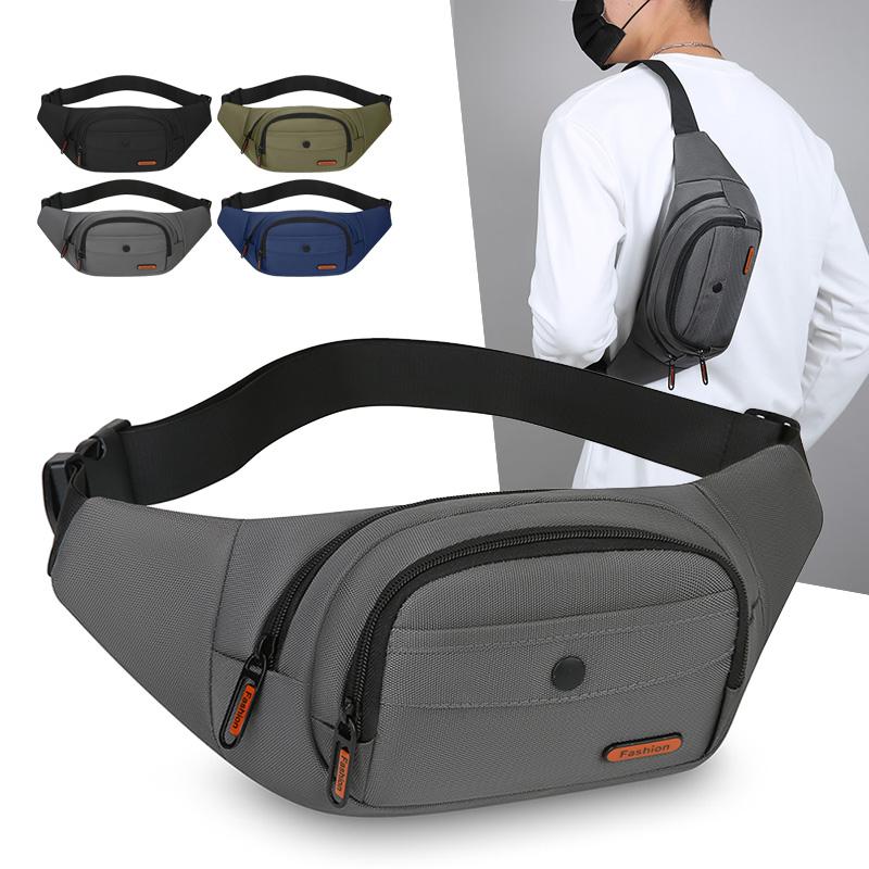 Multi-functial Outdoor Sports Waist Bag for Men and Women, Large Capacity, Simple and Fashiable, Single Shoulder Bag, Portab