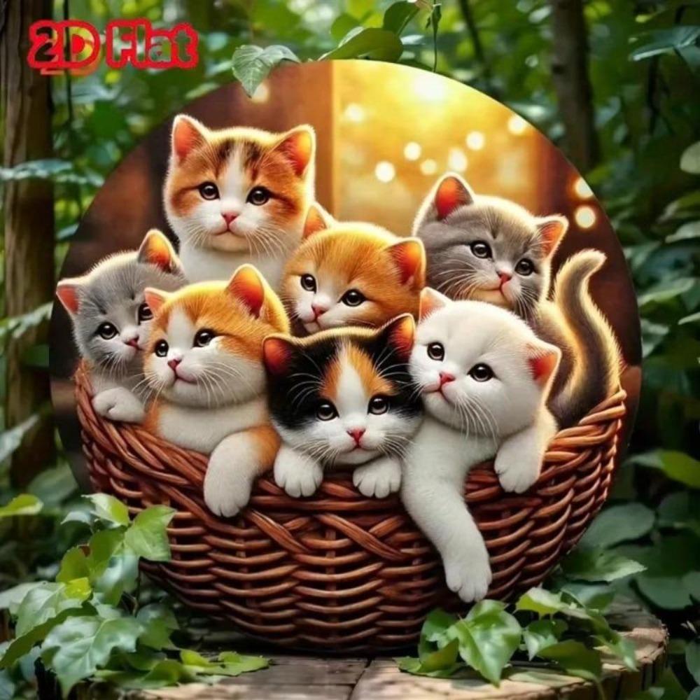 Vintage Cat Tin Sign Retro Wall Decor Metal Art Home Gift