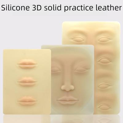 Pratica del tatuaggio delle sopracciglia per principianti in silicone e pelle