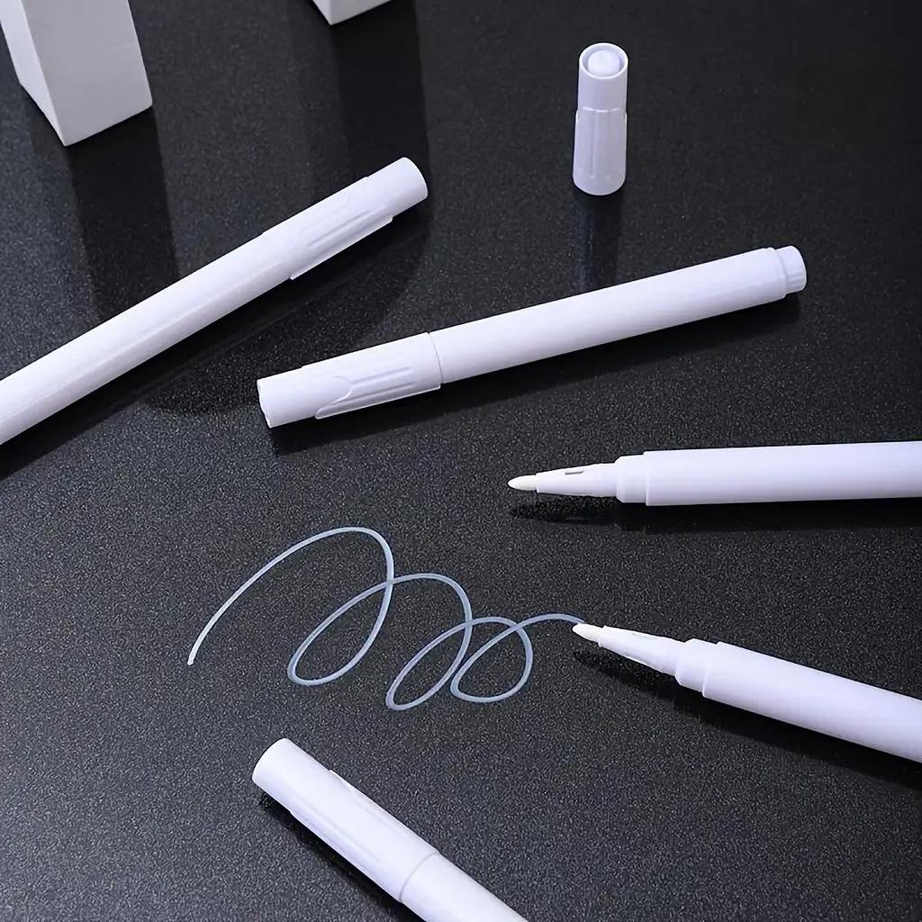 12pcs White Liquid Chalk Marker Pens, Dust-Free and Easy Erase Formula - Perfect for Teachers, Classrooms, and Pres