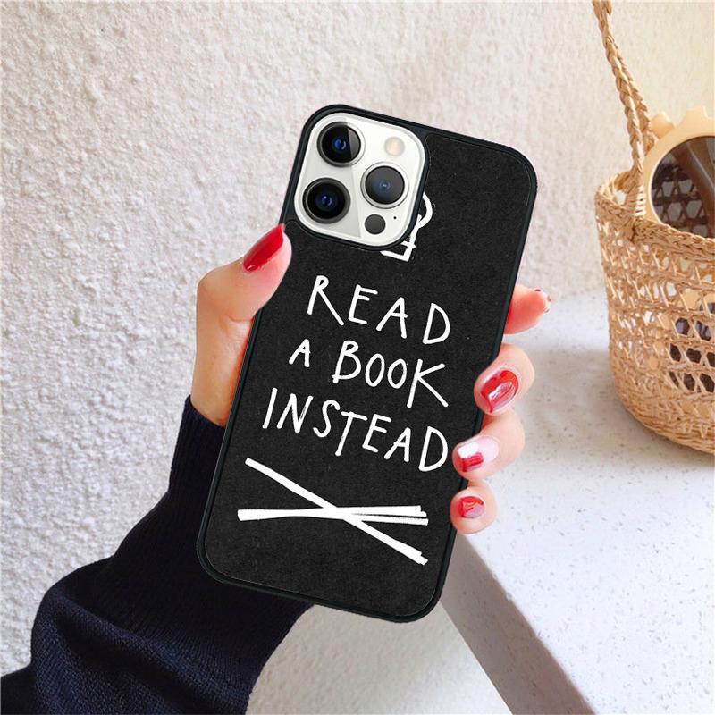 

Read Books illustration Phone Case for iPhone 17 Air 16 15 14 12 13 PLUS 11 PRO MAX Back Cover Fundas Shell iPhone 11pro max