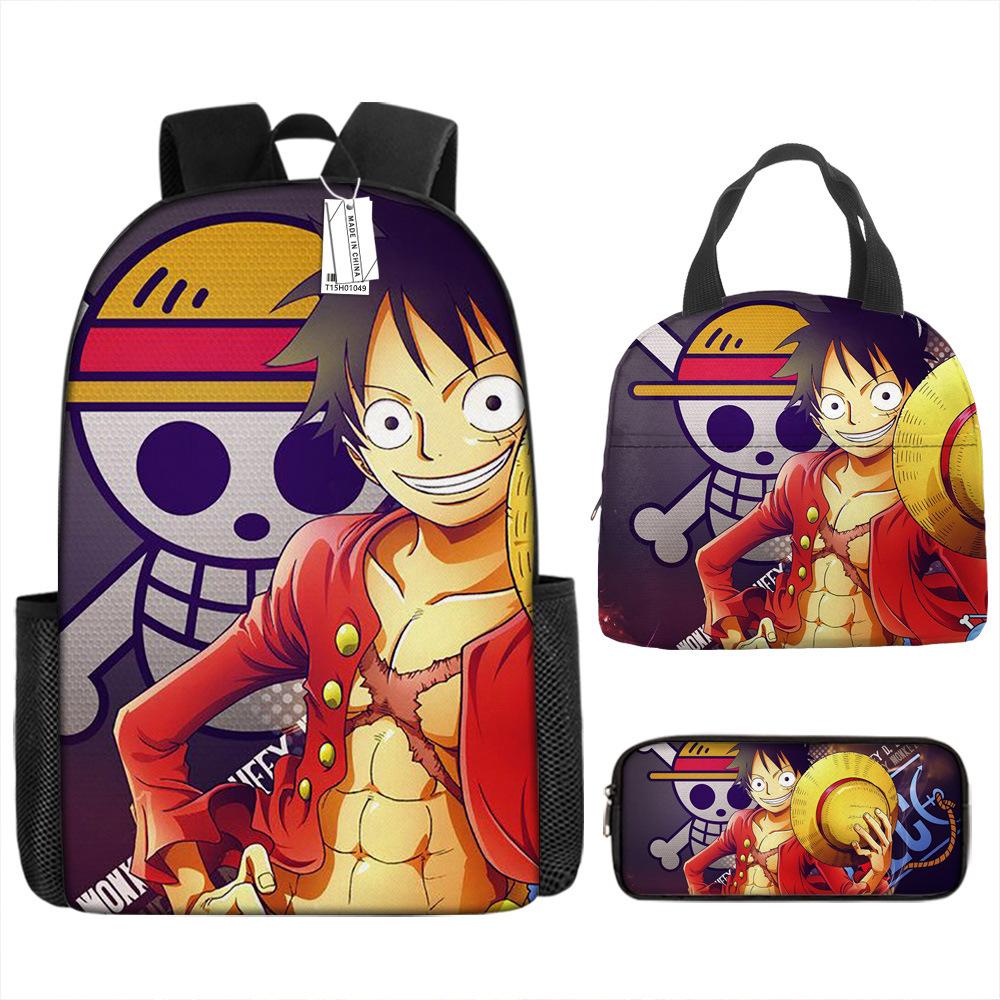 

ONE PIECE one piece шкільний рюкзак Рюкзак Луффі Учні початкової та середньої школи Рюкзак великої місткості Дитяча сумка для обіду as the picture