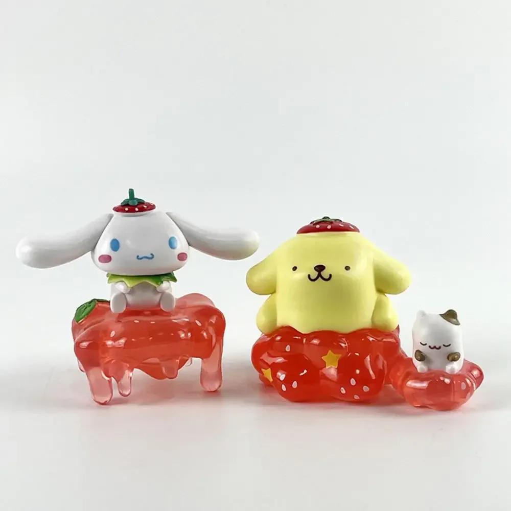 Sweet Strawberry Paradise  Cute Kitty Cinnamoroll Melody Action Figure Model Toy Doll  Girl Gift