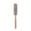 Wooden Handle Curling Brush Nylon Circular Hair Comb Curling Brush Professional Salon Styling Tool Special for Real Hair Wigs