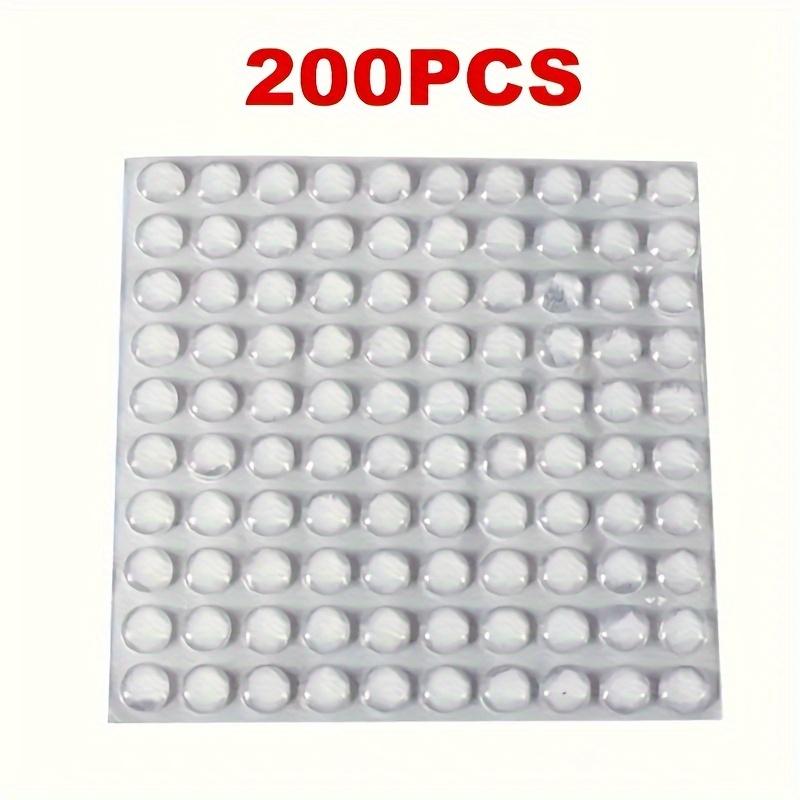 100/200 Pezzi Pastiglie in Silicone Autoadesive, Protezioni Trasparenti Antigraffio per Mobili, Ammortizzatore Antiscivolo per Ante di Armadio