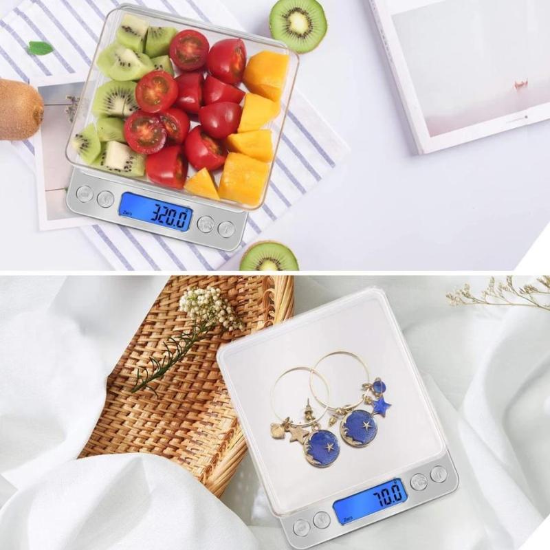 Rechargeable 3000G/0.1G Food Weighing Scale Digital Kitchen Scale Weight Grams Cooking Baking
