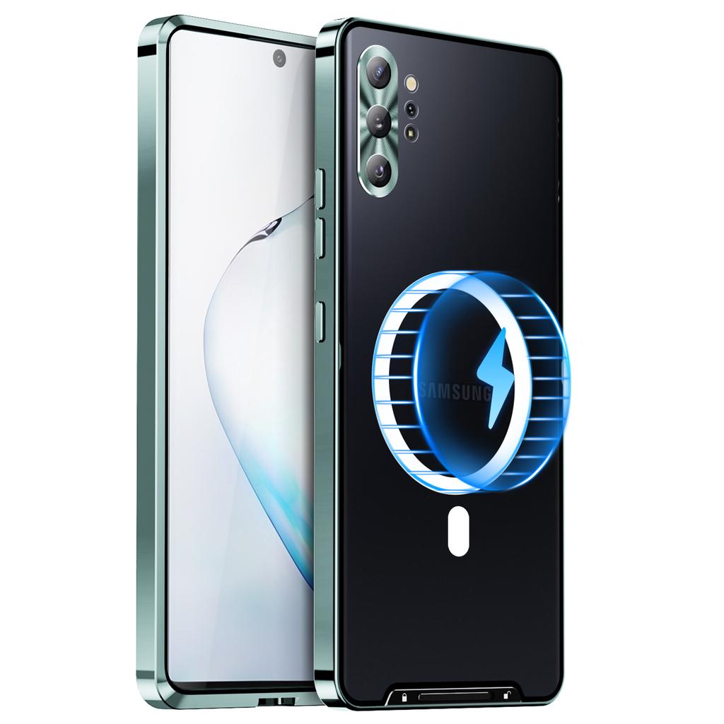 Anti-scratch Phone Cover For Samsung Galaxy Note 10 Plus 4G Metal Edge+Lens Protection Matte Phone Case