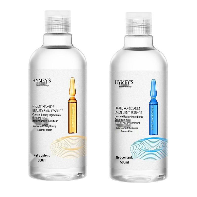 Hyaluronic Acid Hydrating Ampoule Essence: Nourishing and Rejuvenating Skin Toner, Large Bottle.