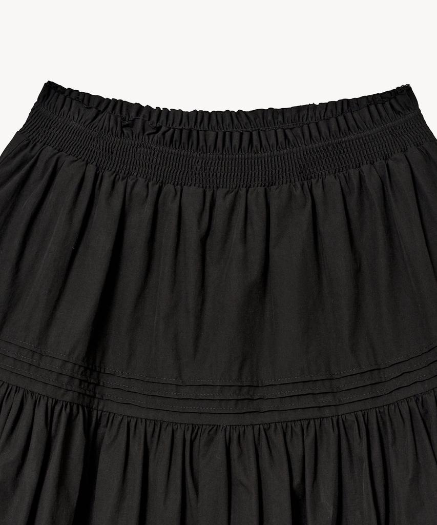 LADY VOLUME Cut Band Frill Skirt (Black)
