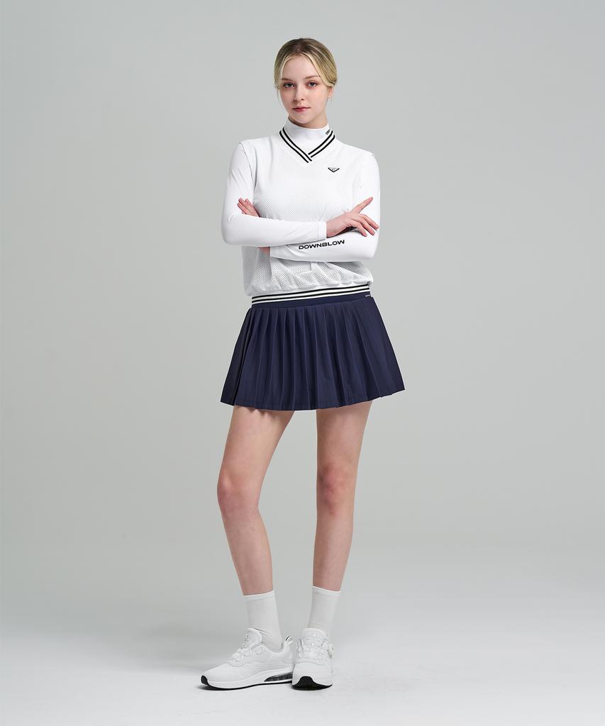 DOWNBLOW Women'S Sports Golf Wear Pleated Culotte Skirt Dbc 1917W
