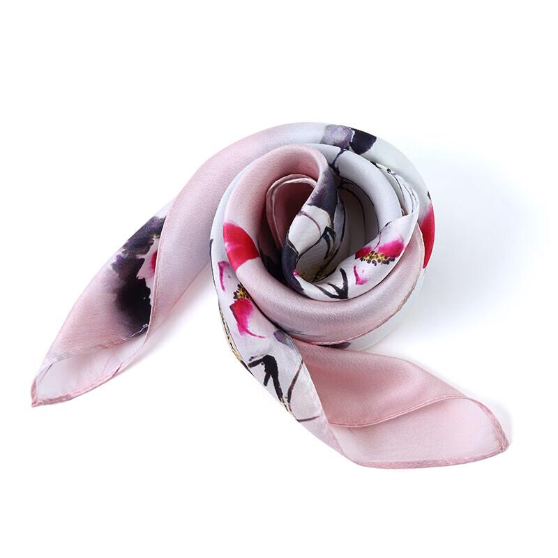Hengyuanxiang Silk Crepe Satin Square Scarf