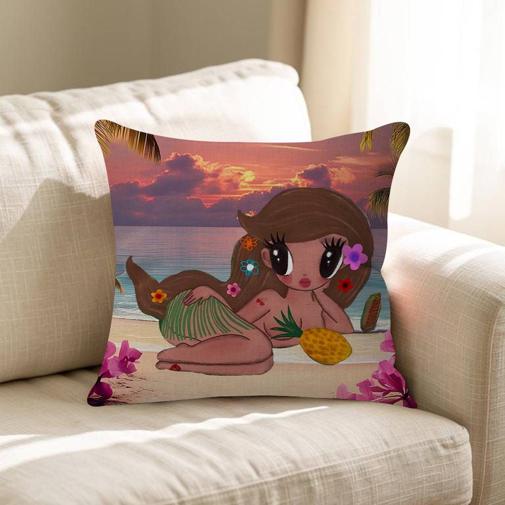 Kkarol G Tropicoqueta Pillow Cover Design Cushion Cover Decor Holiday Decorati