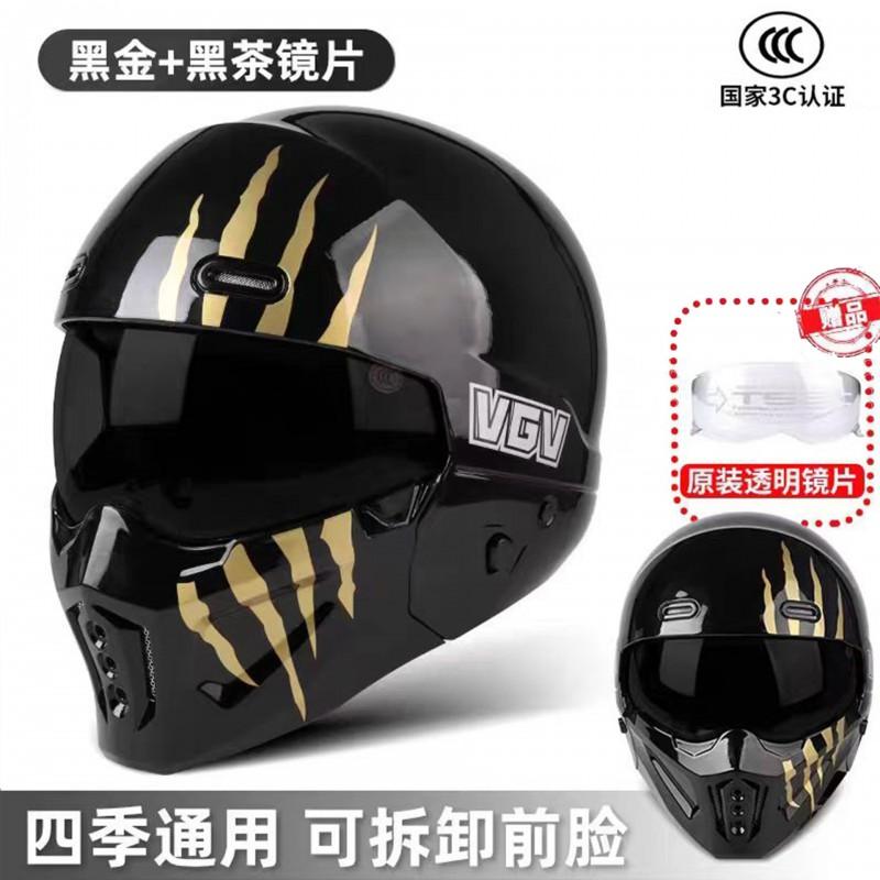 Full Face Motorcycle Helmet DOT Approved ABS Shell Adult Unisex All Season Ride Protection With Bluetooth Slot