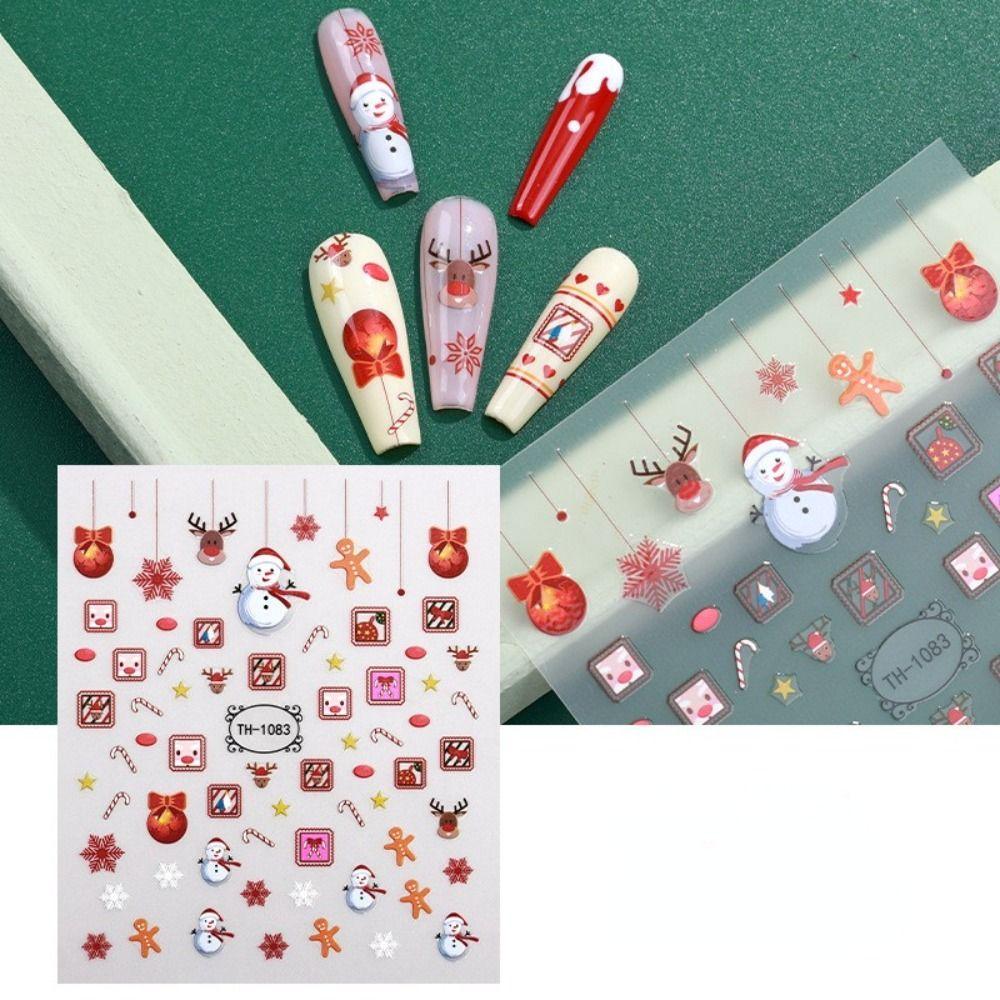 Adhesive Nail Salon Manicuring Nail Decals Christmas Nail Sticker Nail Art Sticker Nail Decoration