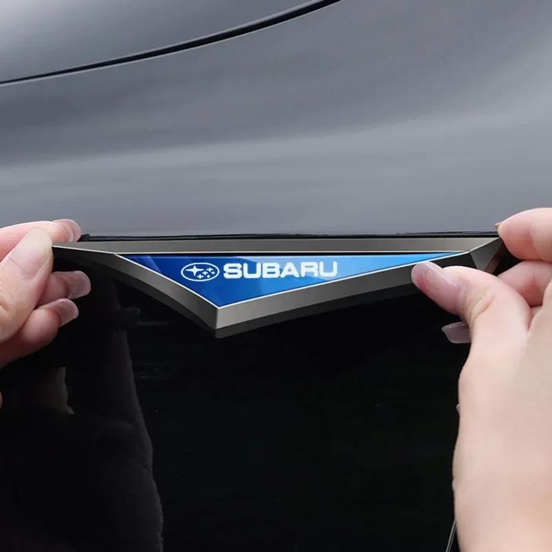 For Subaru Forester Outback Impreza Legacy STI WRX BRZ Tribeca WRC ASCENT 2pcs Car Fender Side Emblem Sticker Door Edge Badge CC3