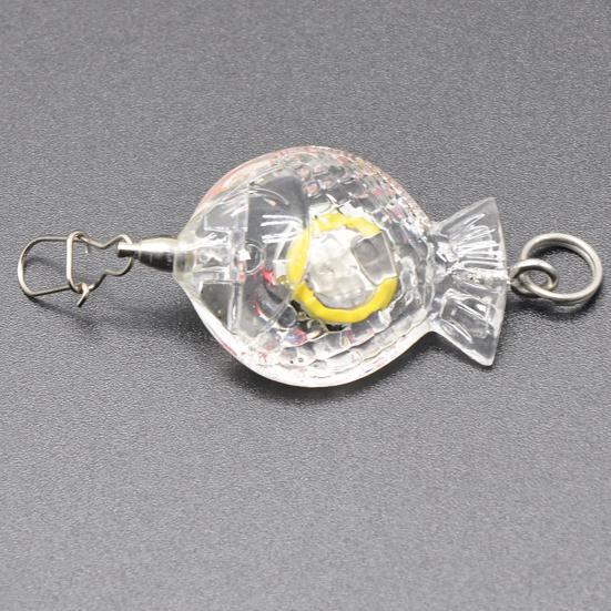 LED Light-up Fishing Lure, Waterproof Fish Attractor Light, Submersible Luminous Electronic Bait for Freshwater Saltwater Boat Trolling Fishing