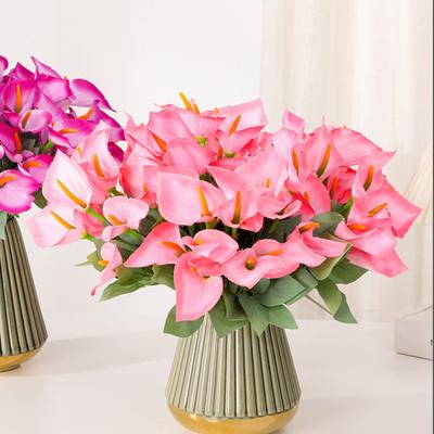 4 Sträuße Künstliche Blumen Falsche Calla Lilien Blumen Real Touch Calla Lilien Kunstblumen Strauß für Haus Garten Party Hochzeit Mittelstück Blumendekoration