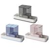 Cats Dog Feeding Station Leak Proof Water Fountains System Detachable Dish Anti Slip Base Design