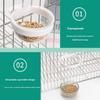 Set of 6 Clear Plastic Bird Cage Feeder Dish For Parakeets Cockatiels Easy To Clean Food Water Dispenser Pet Accessories