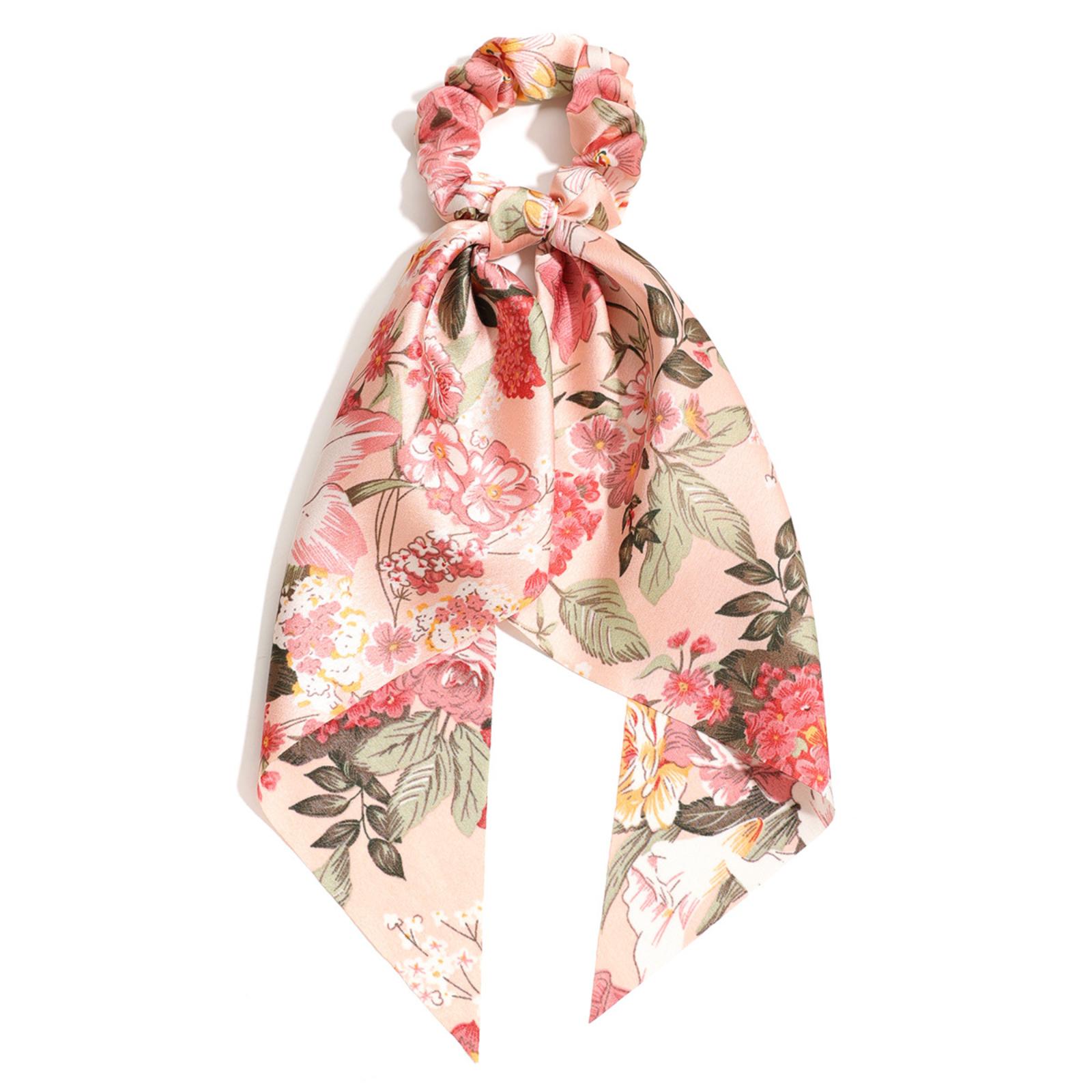 Summer satin printed triangular scarf One Size
