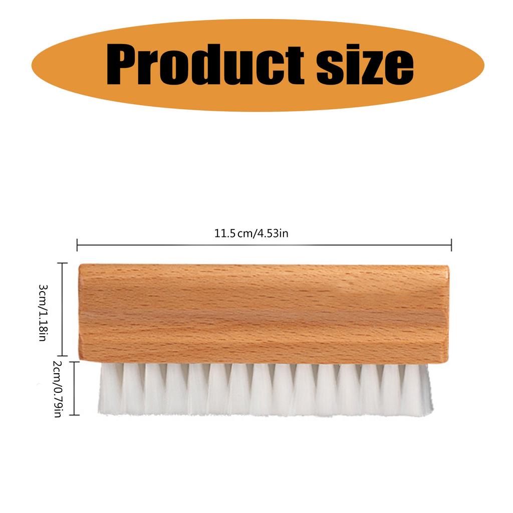 Vinyl Velvet Record Antistatic Cleaning Brush With Wooden Handle for Static Free Vinyl Sound Clarity