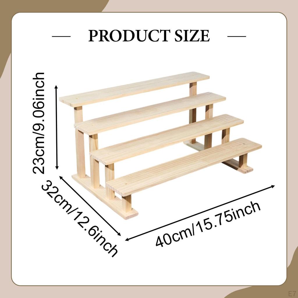 Wood Display Riser Cupcake Stand Decorative Figure Perfume Organizer for Figures