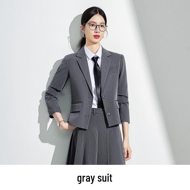 Women s Professional Suit Set - 2026 Spring/Autumn Short Blazer S