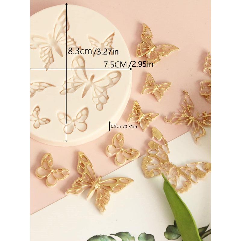 1pc Butterfly Fondant Mold,Butterfly Silicone Molds Cake Topper Decoration Gummy Mold for Chocolate Candy Sugar Craft Gum Paste Polymer Clay