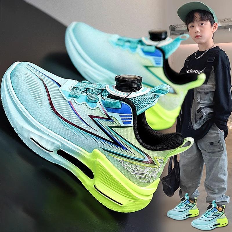 Boys' shoes spring 2025 new children's lightweight sports dad shoes medium and old children's trendy cool casual running shoes boy