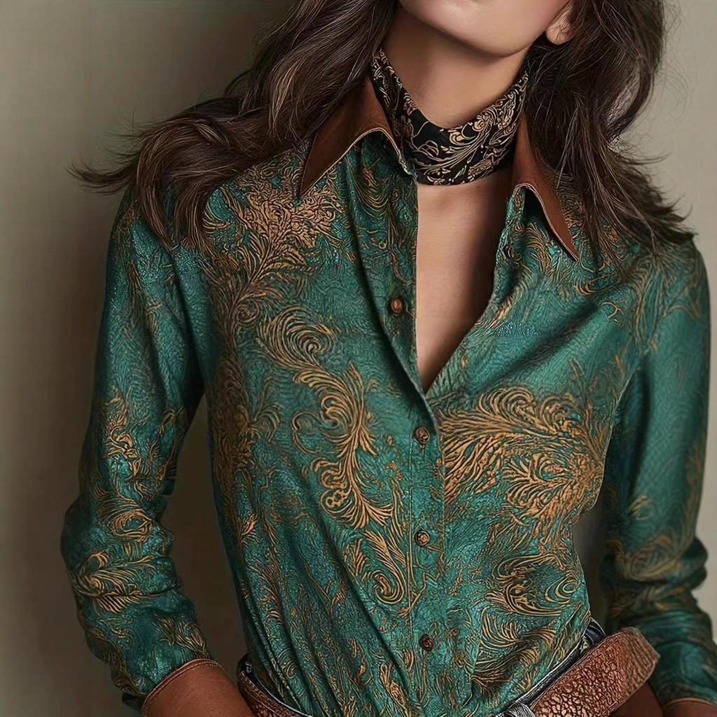 2025 Trendy Patchwork Women's Shirt