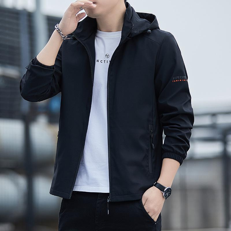 Herren Frühling und Herbst Stil Trendige Herbstkleidung Neue Frühling und Herbst Dünne Arbeitskleidung für Herren Vielseitige Herbst Freizeitjacke