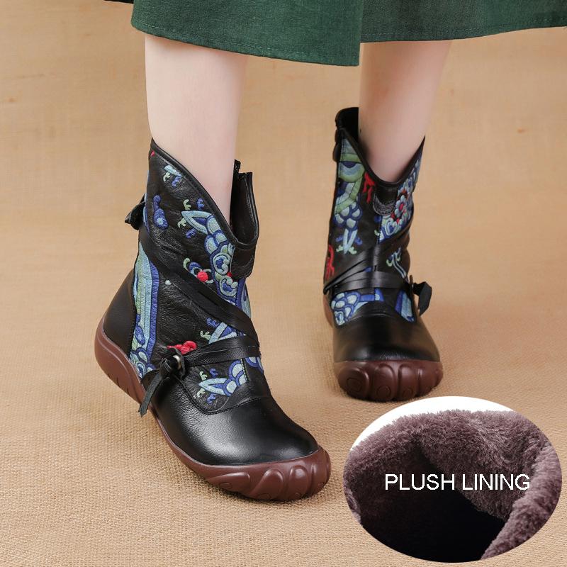 Зимние теплые ботинки для женщин Плоские туфли Ботильоны для женщин 41