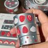 Cai Cai Xuan Xuan Strawberry Cream Star Frosted Silver Matte Washi Journal Tape