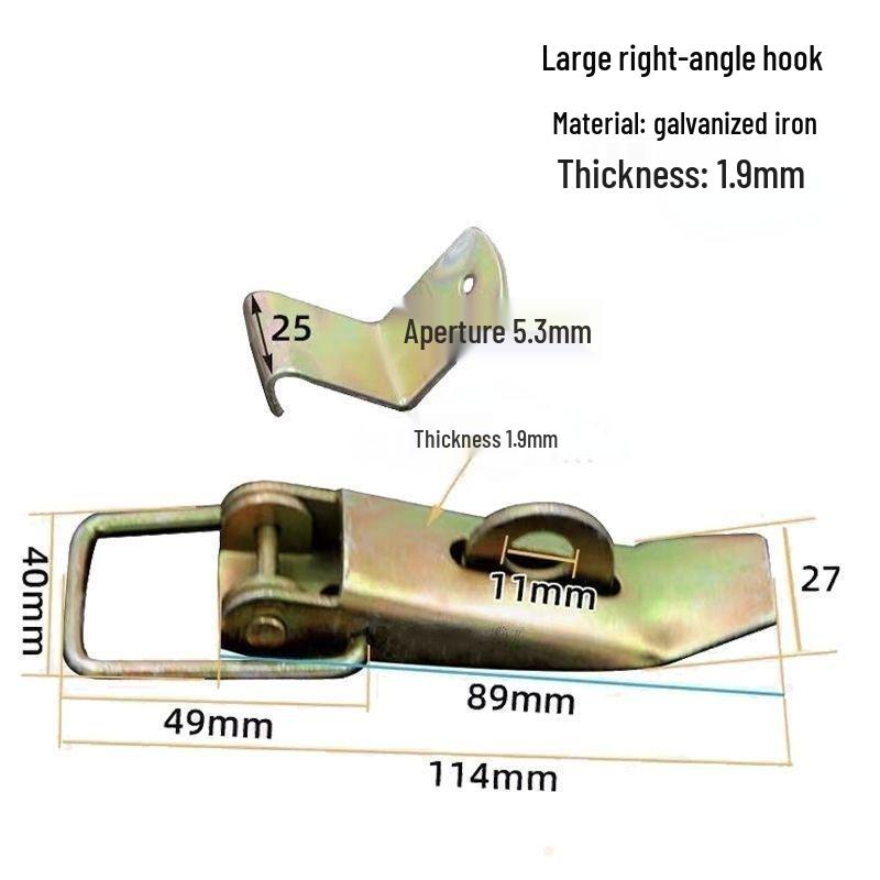 Industrial Heavy-Duty Plated Latch for Truck Bed Toolbox, Hardware, and Wood Box