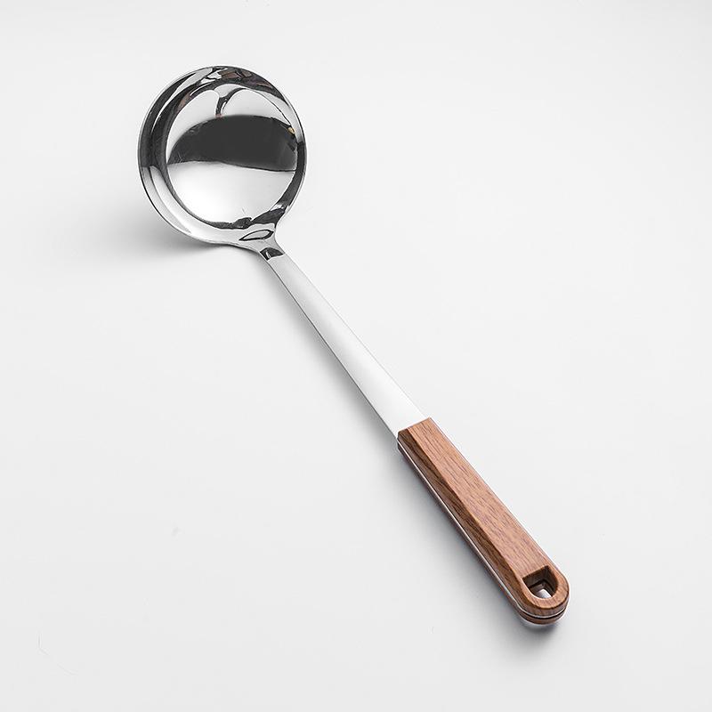 HANYANG Stainless Steel Stir-fry Spatula Large Soup Spoon Thickened Handle Spatula Cookware