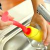 Random Color 1pcs Kitchen Household Sponge Bottle Cup Brush Glass Tube Cleaning Washing Kitchen Handle Cleaner Small Tools
